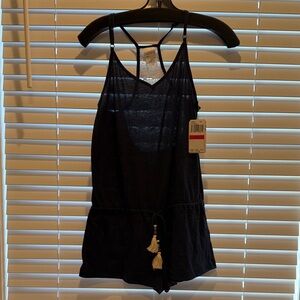 Lucky Brand Navy Blue Romper/Coverup